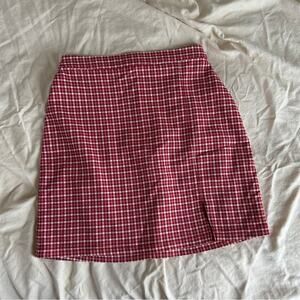 Hollister 90’s Vibes Pink Plaid Mini Skirt